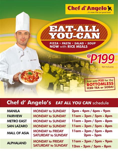 Eat All You Can Promo At Chef D Angelo Makisale