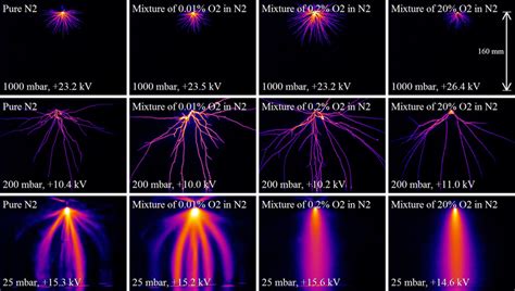 Overview Of Streamer Discharges For All Four Gas Mixtures Used Download Scientific Diagram