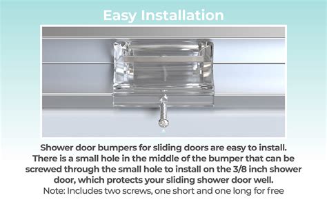 Shuisen Sliding Shower Door Bottom Guide With Screw For 38 In Glass Sliding Doors Clear