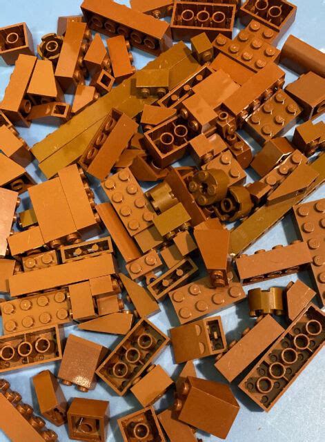 100 Brown Lego Bricks Building Block Pieces Exactly As Shown Ebay