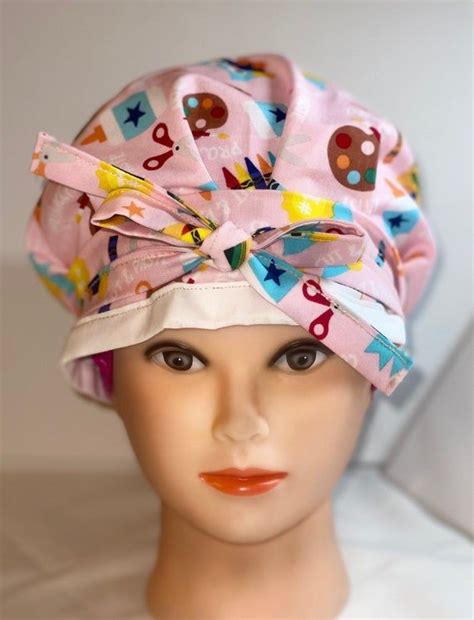 Surgical Scrub Cap Womens Ponytail Hat Scrub Hat Etsy Scrub