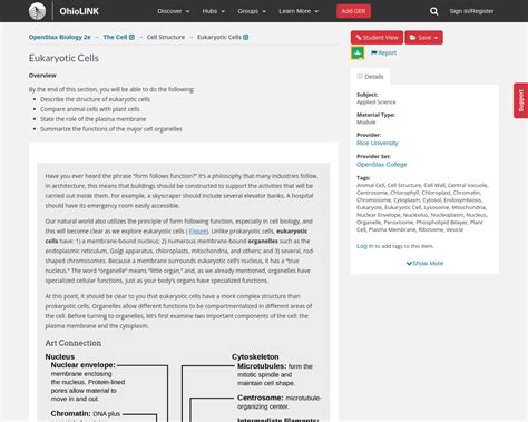 Openstax Biology E The Cell Cell Structure Eukaryotic Cells Ohiolink