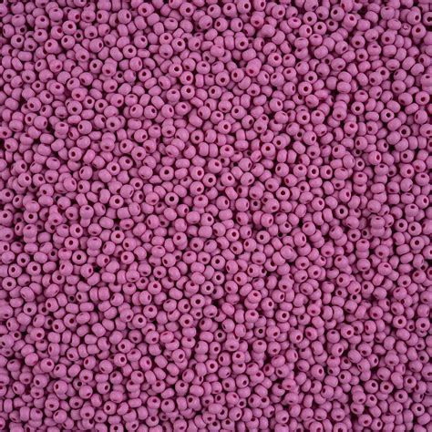 Preciosa Czech Glass 11 0 Round Seed Bead Permalux Dyed Chalk Purple