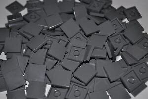 Lego Parts X Tiles Dark Bluish Grey X Studs Flat Smooth Building