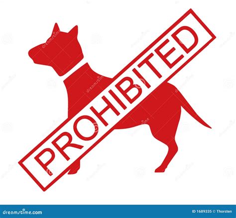 Dogs Prohibited Stock Illustration Illustration Of Restriction 1689335