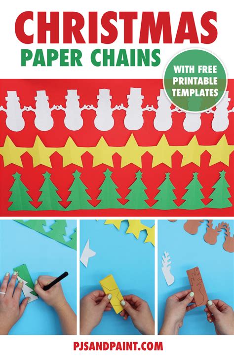 Free Printable Christmas Paper Chain Templates Pjs And Paint