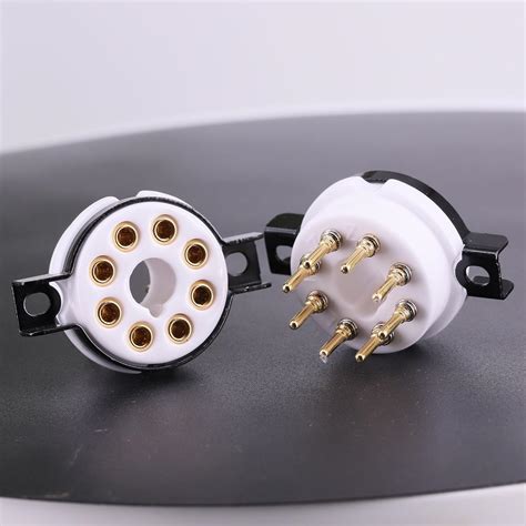 Amazon 2PCS EIZZ 8PIN Octal Tube Socket Ceramic Valve Base For