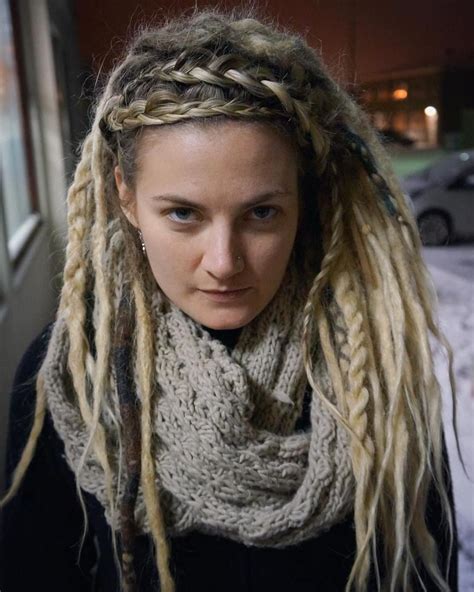 Blonde Dreadlocks With Braids And Twists Half Dreads Blonde Dreadlocks