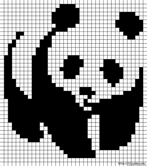 Dessin Pixel Panda Pixel Art Animaux Modeles A Telecharger Images