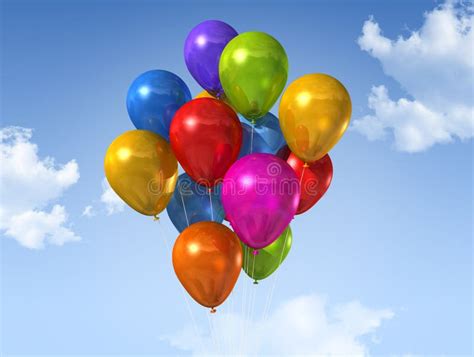 Helium Balloons Hi Res Stock Illustration Illustration Of Green