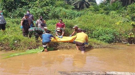 Ditemukan Jasad Pria Mengapung Di Sungai Dusun Karya Tani Oleh Warga