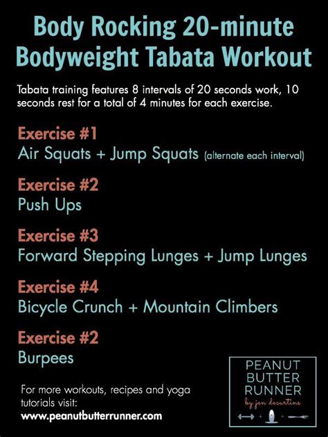 The At Home Bodyweight Tabata Workout That Rocked My World Tabata