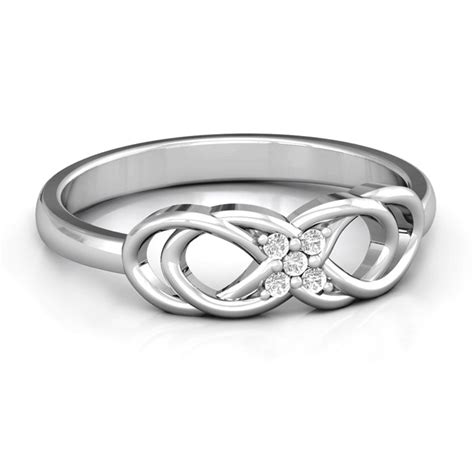 Infinity Knot Ring With Accents Jewlr