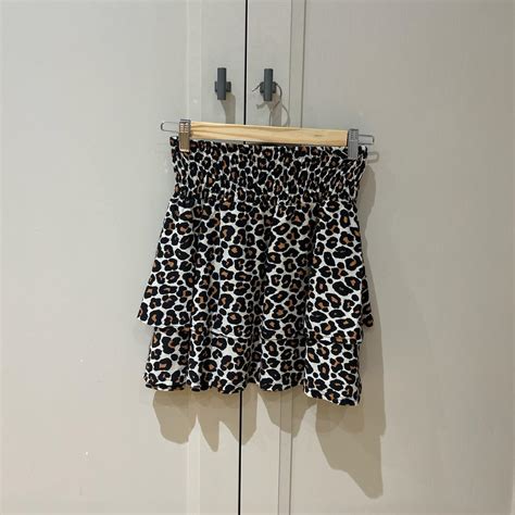 Topshop Leopard Print Flared Skirt Perfect Depop