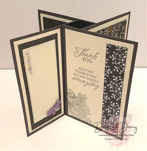 Simply Elegant Pinwheel Tower Card Dayanna Donng Stampin Up Demonstrator Fancy Fold Cards