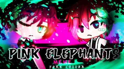 Pink Elephant Meme Gacha Club X Life Fake Collab