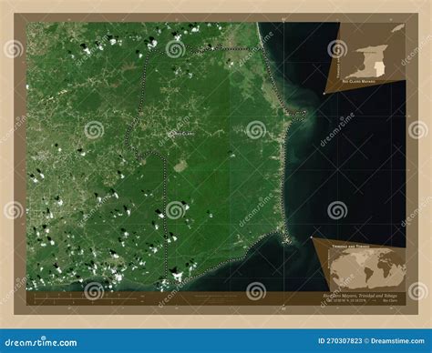 Rio Claro Mayaro Trinidad And Tobago Low Res Satellite Labell Stock