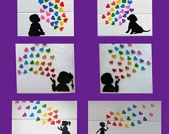 Fairy Wall Decal Fairy Blowing Hearts Fairy Blowing Kisses Etsy