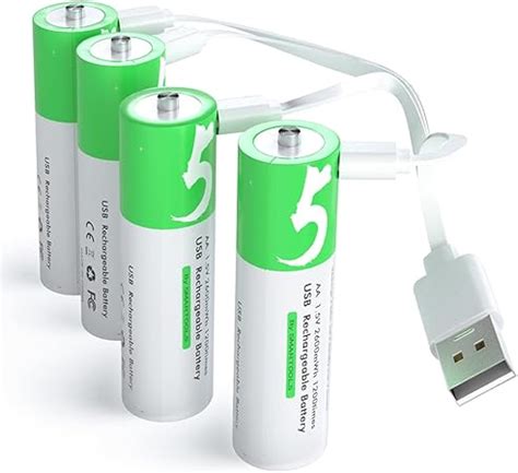 Lithium Aa Akkus Wiederaufladbare Batterien V Mwh Mit In Usb