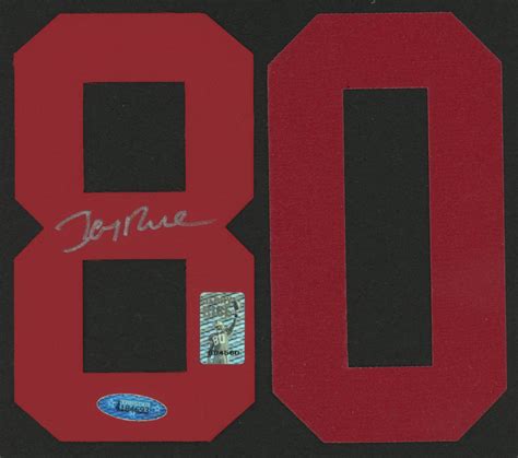 Jerry Rice Signed San Francisco 49ers Jersey Number "80" Patch (TriStar Hologram & Rice Hologram ...