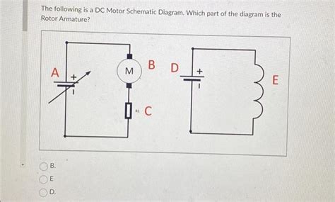 Solved The following is a DC Motor Schematic Diagram. Which | Chegg.com
