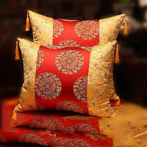 Patchwork Jacquard Silk Satin Cushion Cover Home Decor Rectangle Pillow