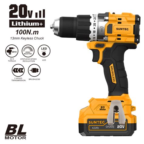 Suntec New Series Power Drill Industrial Multi Functional V Cordless