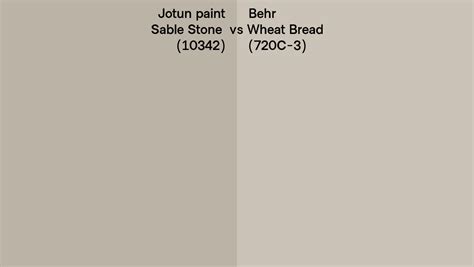 Jotun Paint Sable Stone 10342 Vs Behr Wheat Bread 720c 3 Side By