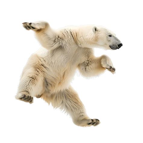 Polar Bear Dancing on a White Background Stock Image - Image of solo ...