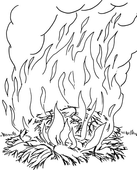 Coloriage incendie à imprimer