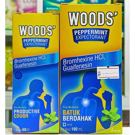 jual woods peppermint expectorant sirup ml ml meredakan batuk