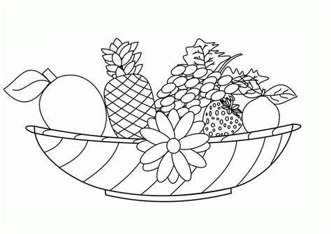 Vegetable Basket Coloring Page