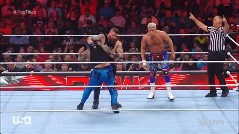 Cody Rhodes Jey Uso Vs Kevin Owens Sami Zayn 2 2 WWE RAW 10 9