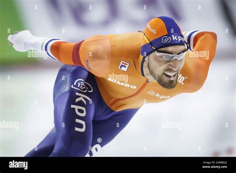 Kjeld Nuis, of the Netherlands, skates during the second men's 1000-metre competition at the ISU ...