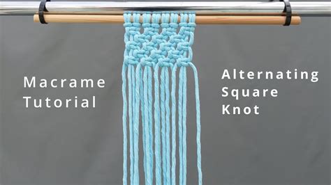 Alternating Square Knot Beginners Macrame Tutorial Easy How To