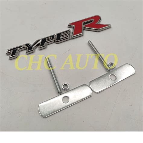 Honda Type R Logo Steel For Front Grill Grille Logo Emblem TypeR Salong