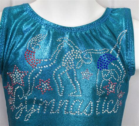 Teal Mystique Jeweled Flipflop Leos Gymnastics Leotard