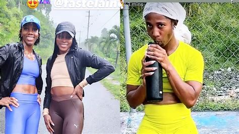 Wow Elaine Thomson Herah And Shelly Ann Fraser Pryce Training Together