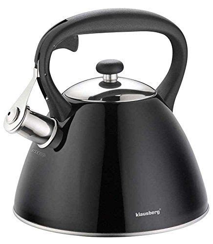 Whistling Kettle Litre Stainless Steel Black Klausberg Https