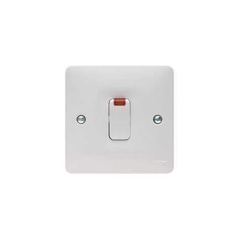 Hager WMDP84N Sollysta White Moulded DP Control Switch With Neon 20A