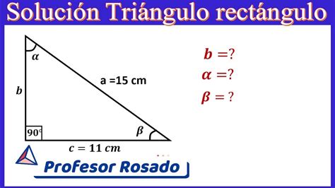 Cálculo de los elementos de un triángulo rectángulo - YouTube