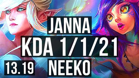 Janna And Samira Vs Neeko And Kalista Sup 1 1 21 66 Winrate Euw