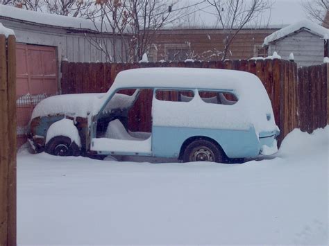 Snowy Classic Car Free Stock Photo - Public Domain Pictures