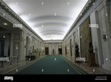 Luxurious interior of Romanian parliament Stock Photo - Alamy