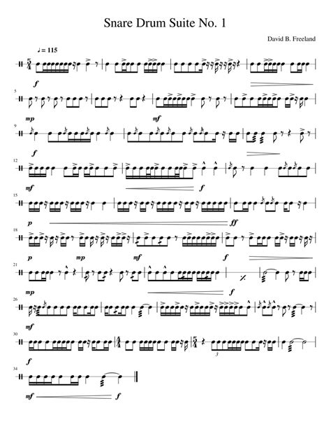 Snare Drum Suite No 1 Sheet Music For Percussion Download Free In Pdf Or Midi