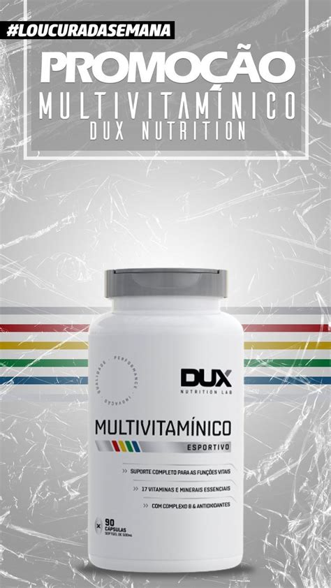 MULTIVITAMÍNICO 90 CAPS DUX NUTRITION em 2021 Multivitamínico Loja