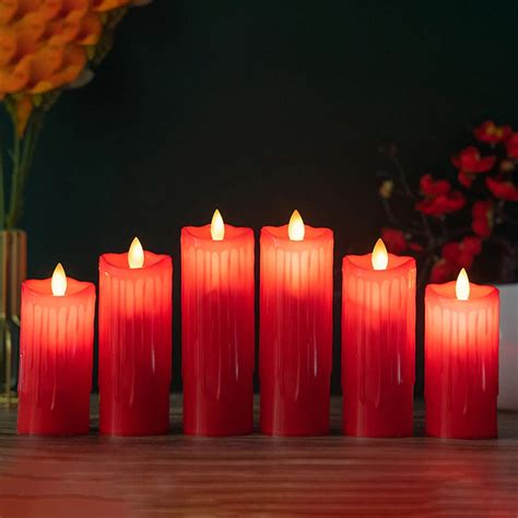 Velas LED Sin Llama Velas Artificiales Rojas Electr Nicas Con Bater A