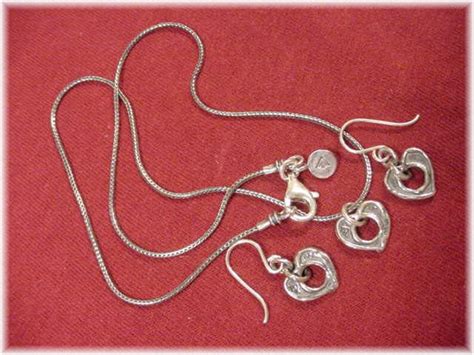 Silpada Sterling Silver Open Heart Necklace Earrings Set Etsy