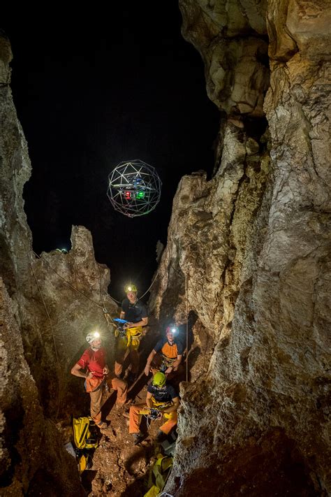 Esa Exploring Underground With A Colliding Drone