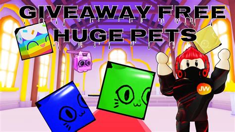 Giveaway Free Huge Pets In Pet Simulator X 🔴 Roblox Live Stream Youtube